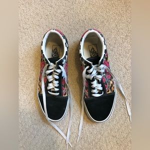Rose/cheetah/cherboard lace up Vans